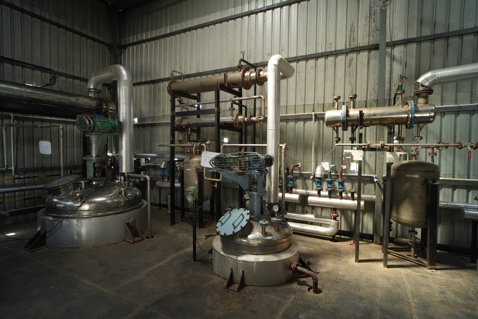 Concentration equipment at Crushed Leaf Organics