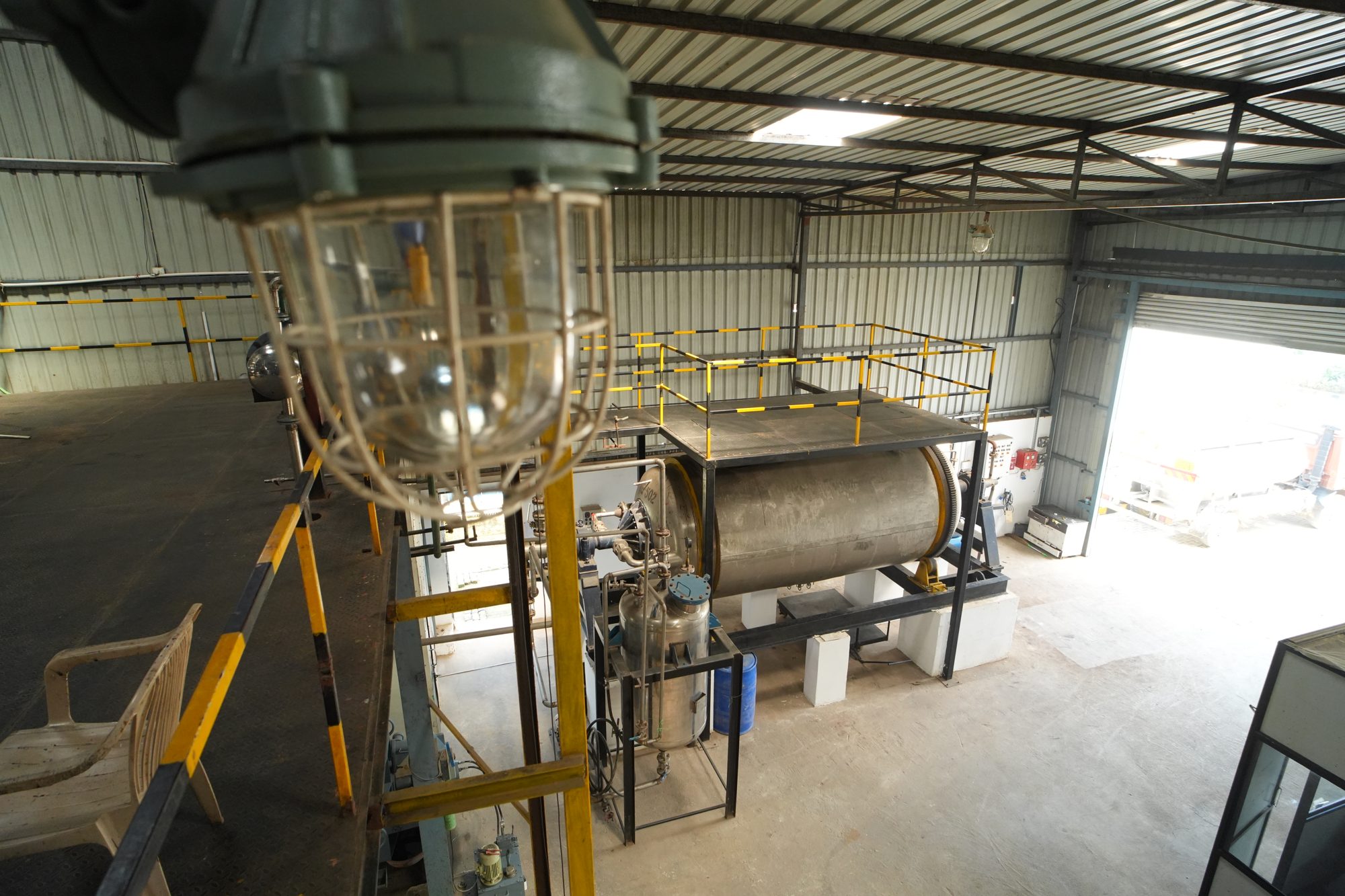 Rotary vacuum dryer and process platform at Crushed Leaf Organics